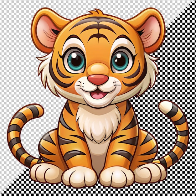 PSD tiger vector on transparent background