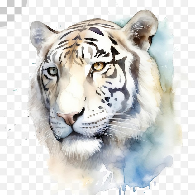 PSD the tiger watercolor painting of a tiger - tiger png download