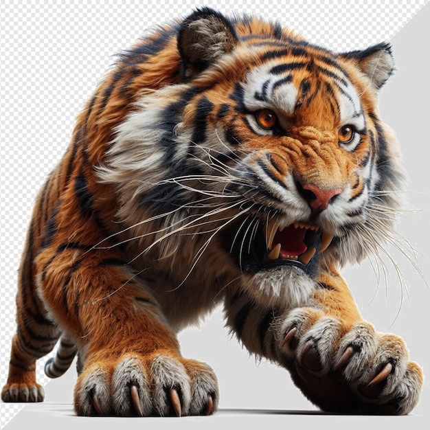 PSD una tigre con una tigre sulla faccia