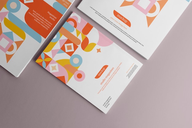 PSD tijdschriften in studio mockup