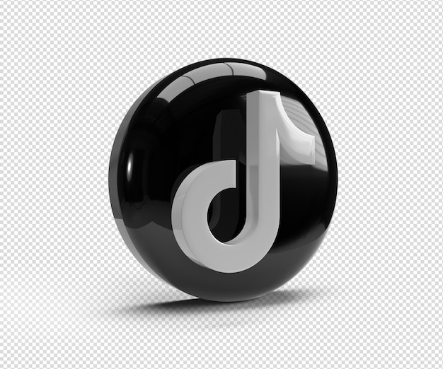 PSD tik tok logo 3d