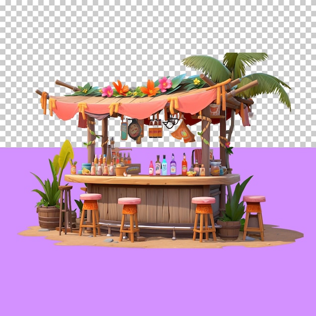 PSD a tiki bar isolated object transparent background