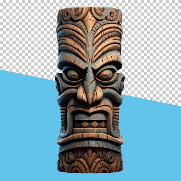 PSD tiki statue isolated object transparent background