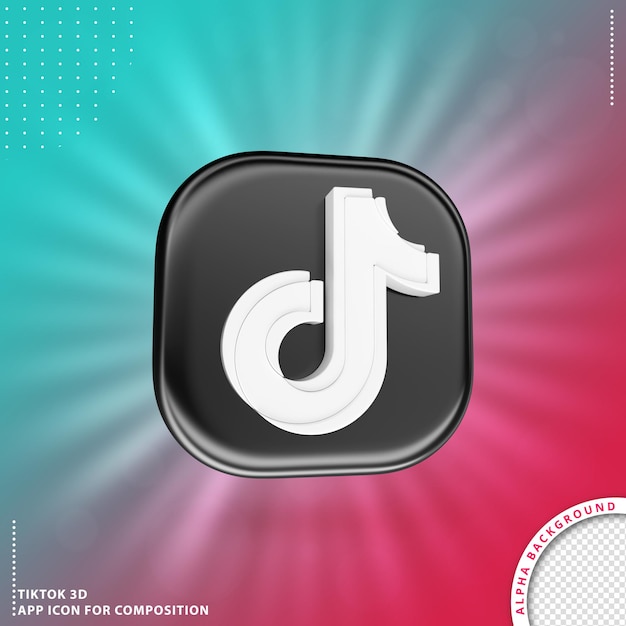 TikTok 3D APLICATION ICON 