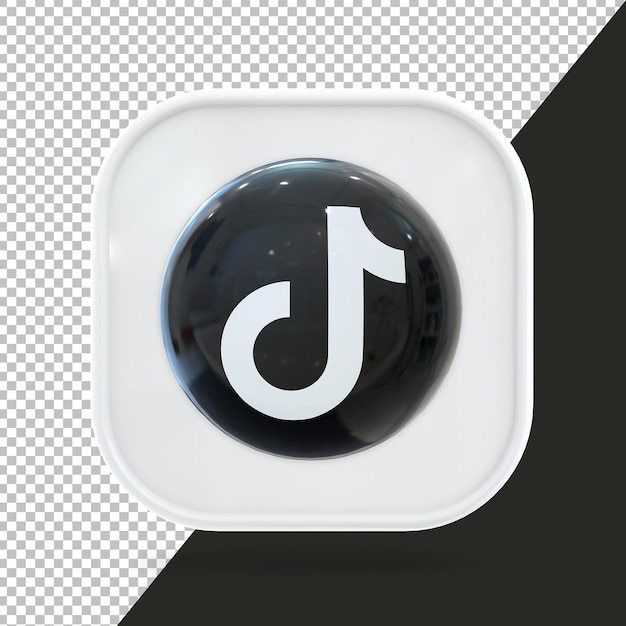 Tiktok 3d icon social media