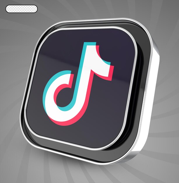 Tiktok 3D-stijl social media icoon