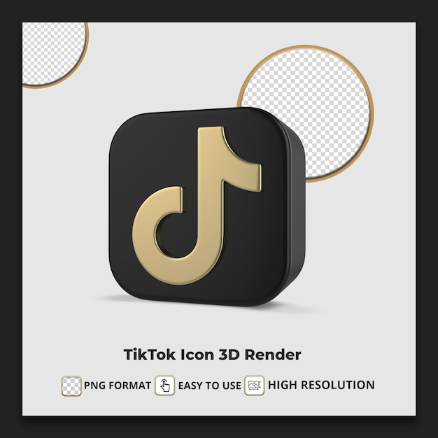 Значок tiktok 3d визуализации