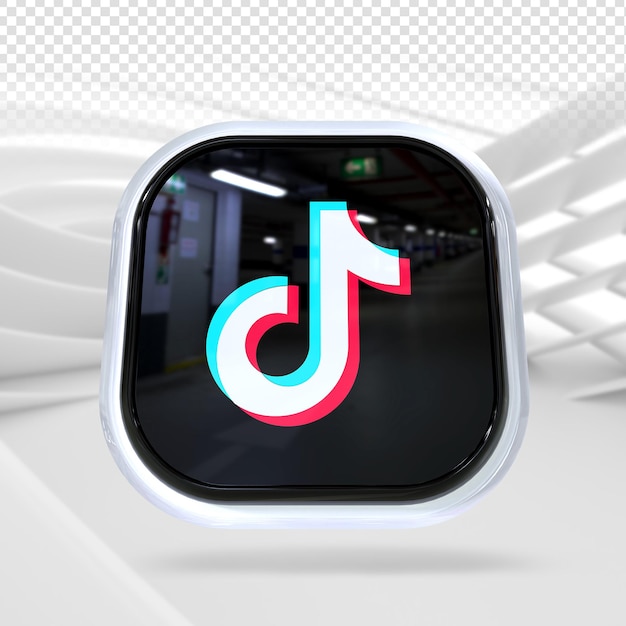 Tiktok icona 3d social media