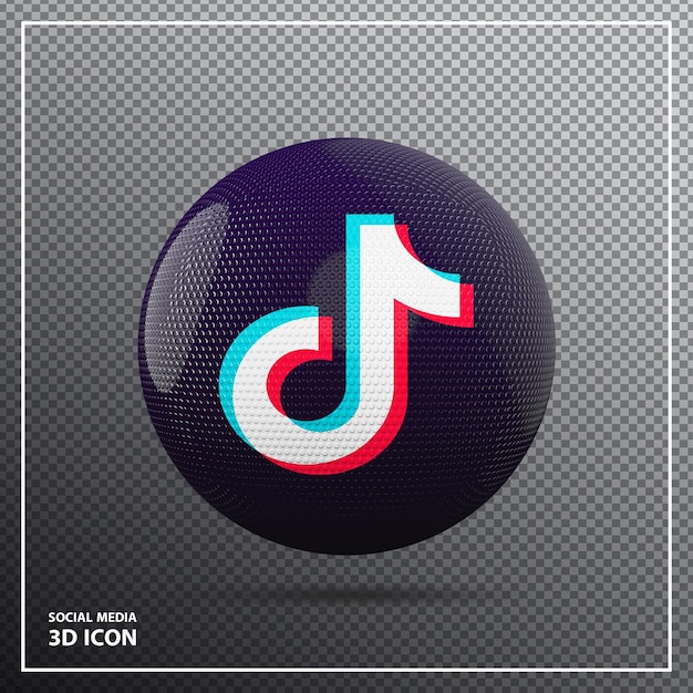 Стиль элемента иконки tiktok 3d