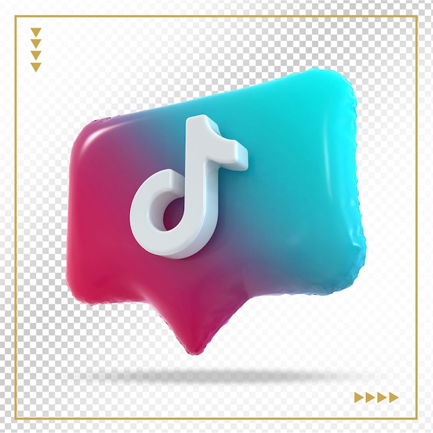 Tiktok icona social media palloncini 3d