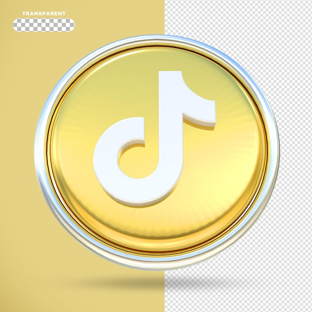 Tiktok icon social media gold styles