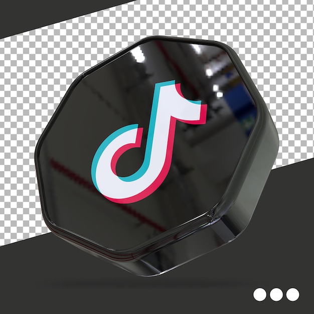 Tiktok Ikona Mediów Społecznościowych Koncepcja 3d