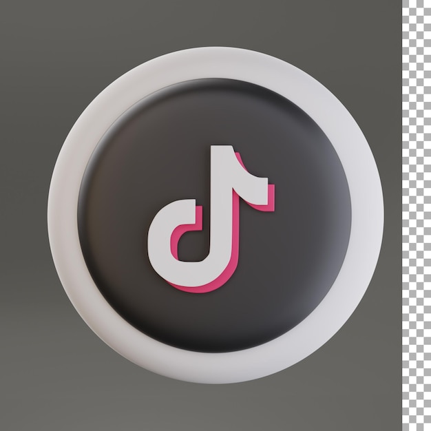 PSD tiktok-logo 3d illustratie