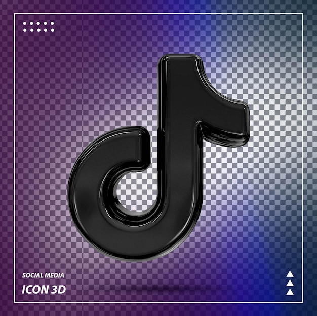 Tiktok logo 3d luxe