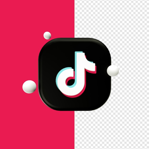 Tiktok Logo 3D-rendering