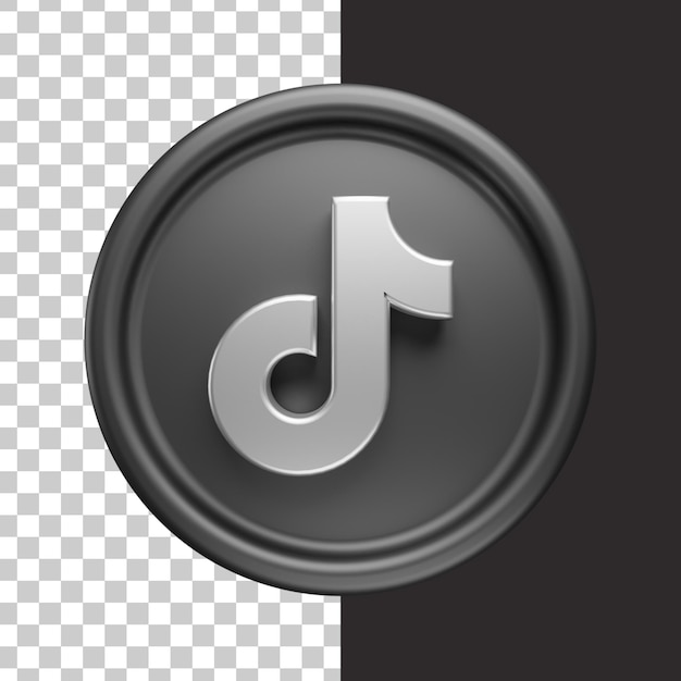 PSD tiktok logo 3d