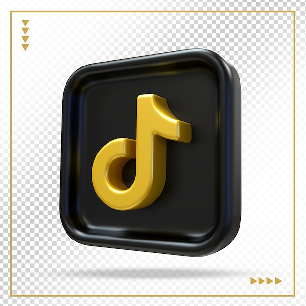 Tiktok-logo sociale media 3d