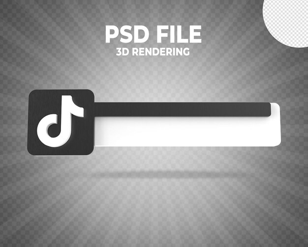 Tiktok 하단 세 번째 배너 3d 렌더링 스타일