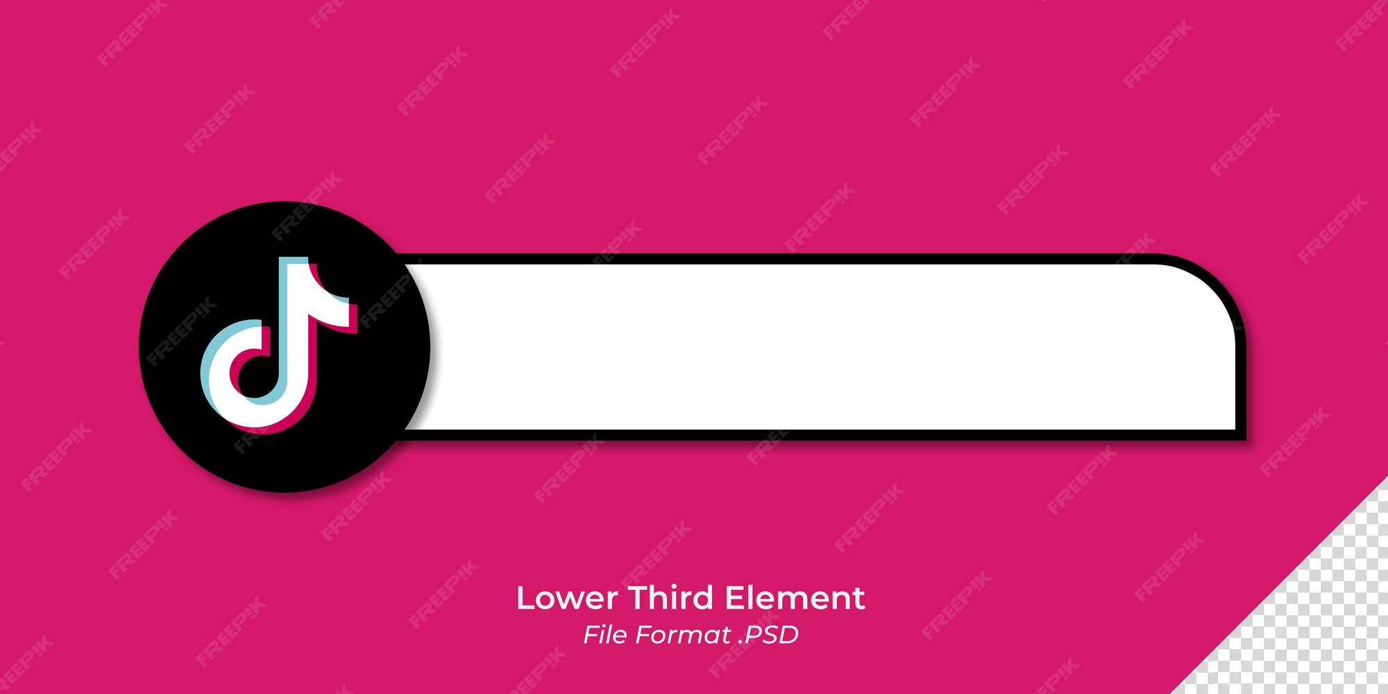 Premium PSD Tiktok lower third design psd file editable follow me on Premium PSD Tiktok lower third design psd file editable follow me on