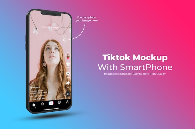 Tiktok Mockup on Smartphone