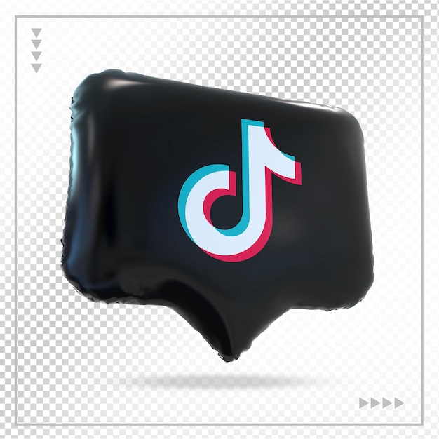 PSD tiktok notification icon social media