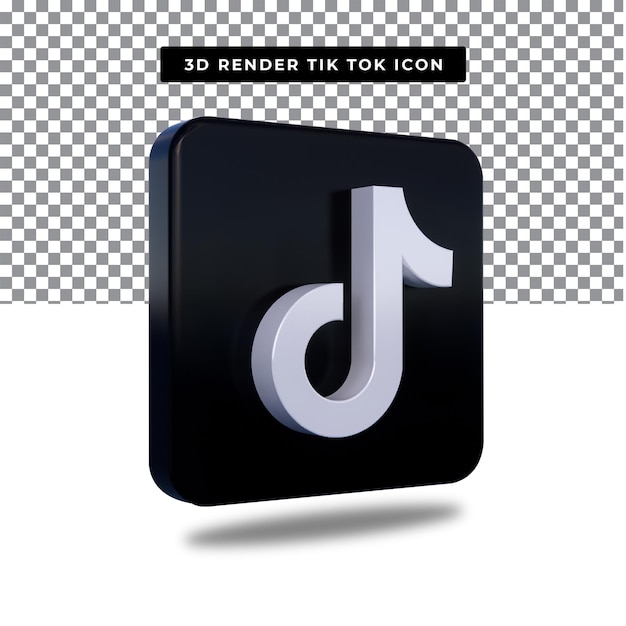 PSD tiktok pictogram 3d render