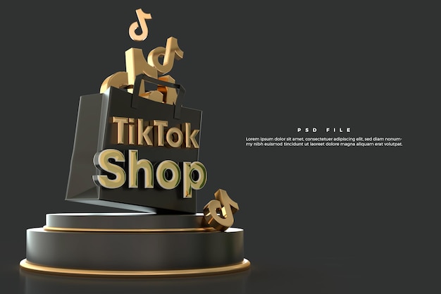 Логотип магазина Tiktok 3d