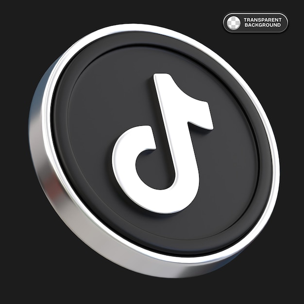 PSD Иконы логотипа социальных сетей tiktok