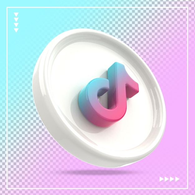 Tiktok sociale media 3D-pictogram