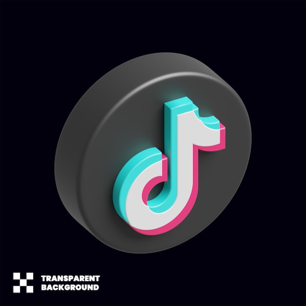 Tiktok sociale media icoon 3d