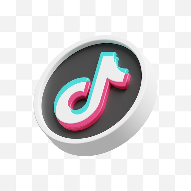 PSD tiktok sociale media icoon 3d