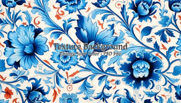 PSD tiled background with oriental ornaments ai generated image