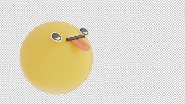 PSD vista inclinata emoji sfacciato png