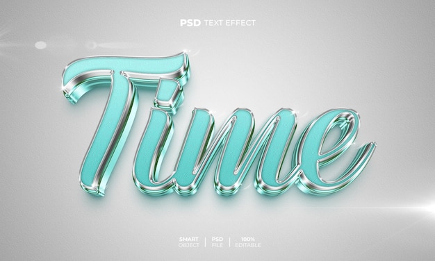 PSD time 3d editable text effect