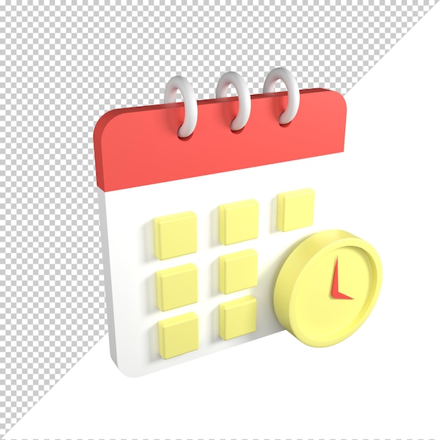 Time and date 3d illustration rendering