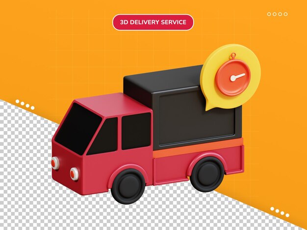 Time delivery 3d icon