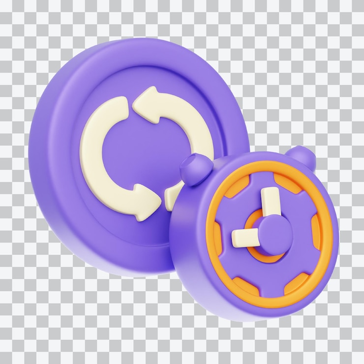 PSD time flexibility 3d illustration