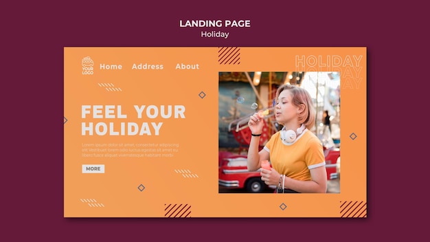 Time for holidays landing page