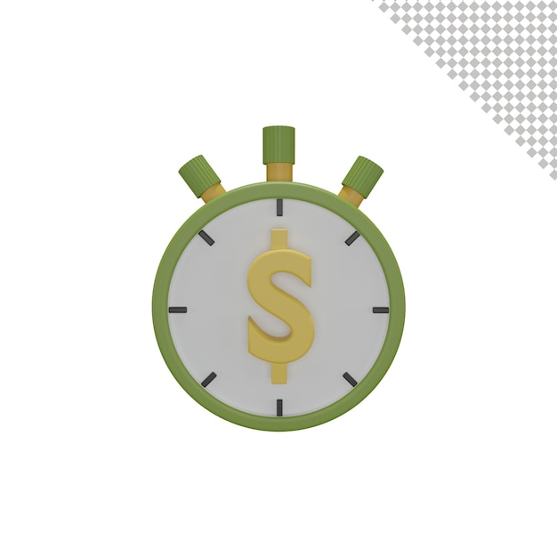 Time is money  3d icon