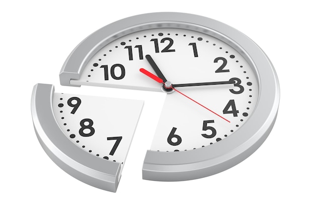 Time management concept 3D rendering isolated on transparent background