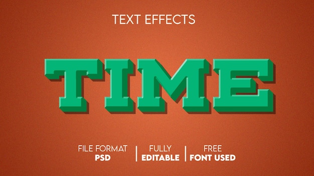 PSD risorsa grafica per la progettazione di font modificabili time premium