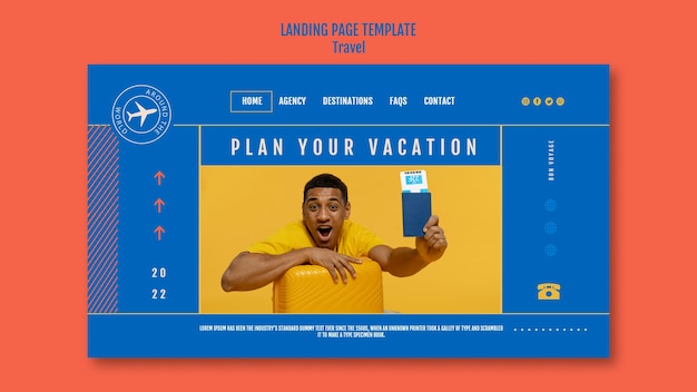 PSD Время для путешествия целевая страница