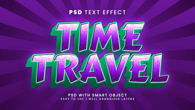 Time travel editable text effect with future and cosmic text style