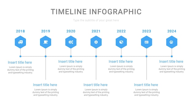 Timeline infographic psd