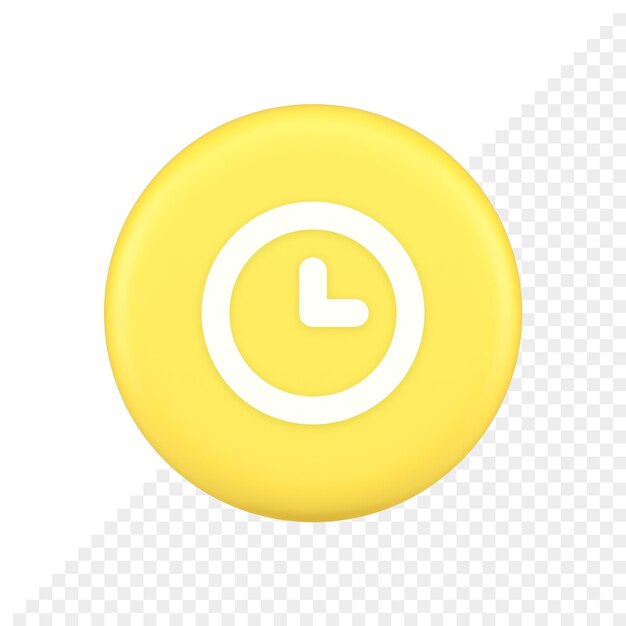 PSD timer countdown deadline control button time management watch web app design 3d icon