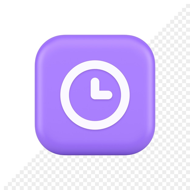 PSD timer conto alla rovescia scadenza pulsante di controllo gestione del tempo orologio web app design icona 3d