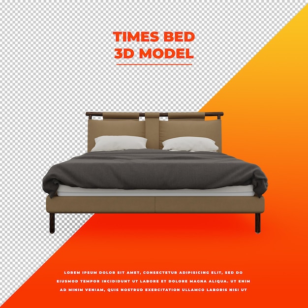 3d изолированная модель times bed