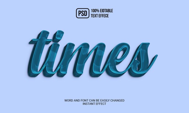 PSD times text style effect