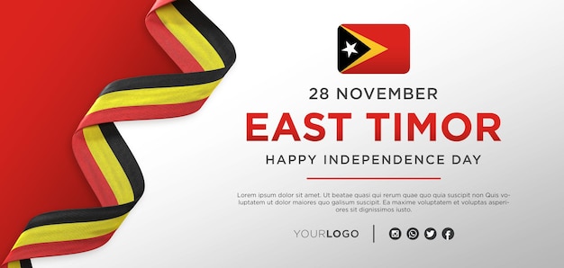 PSD timor wschodni (patrz timor wschodni) sztandar obchodów dnia niepodległości narodowej, rocznica narodowa