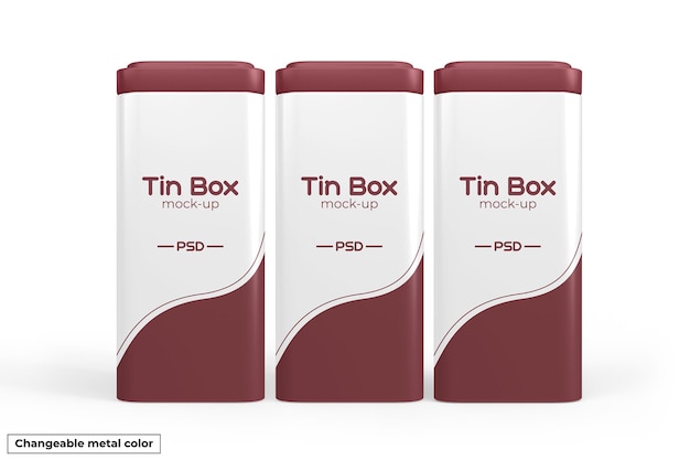 Tin box mockup